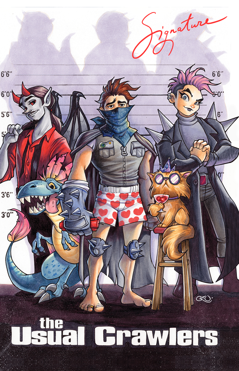 Dungeon Crawler Carl #0 Chrissie Zullo NYCC Exclusive "The Usual Crawlers" Homage Variant Covers