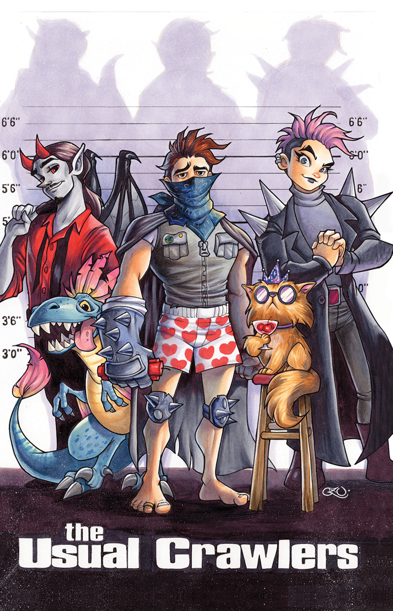 Dungeon Crawler Carl #0 Chrissie Zullo NYCC Exclusive "The Usual Crawlers" Homage Variant Covers